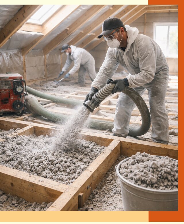 Утепление эковатой в Воркуте от 3033 руб./м2 — монтаж и задувка | ТепломастерВрк