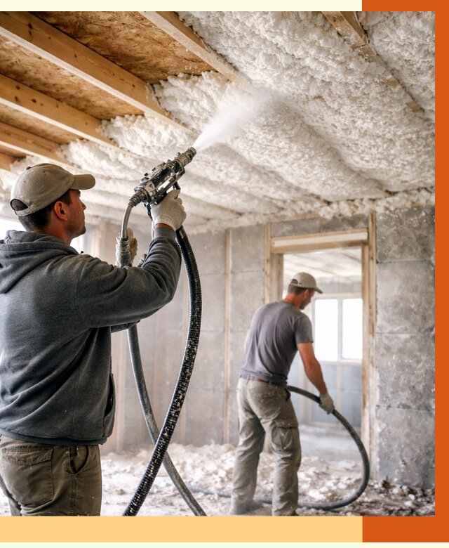 Утепление пеноизолом в Воркуте от 1645 руб./м2 под ключ | ТепломастерВрк