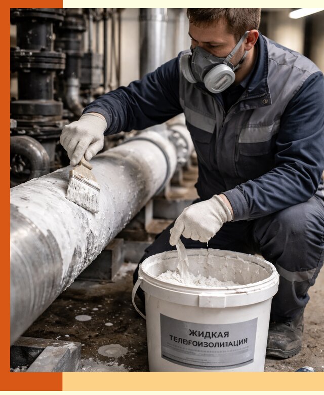 Утепление оборудования жидкой теплоизоляцией в Воркуте