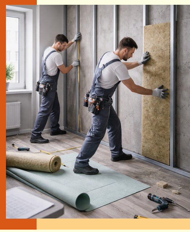 Шумоизоляция квартиры под ключ в Воркуте — профессионально и гарантированно