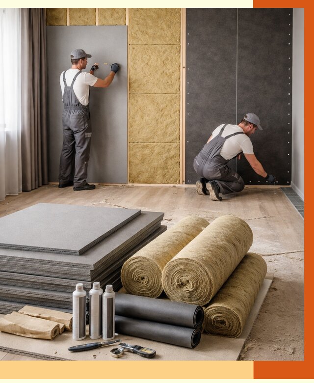 Шумоизоляция дома в Воркуте от 4626 руб/м2 — комплексная звукоизоляция под ключ | ТепломастерВрк