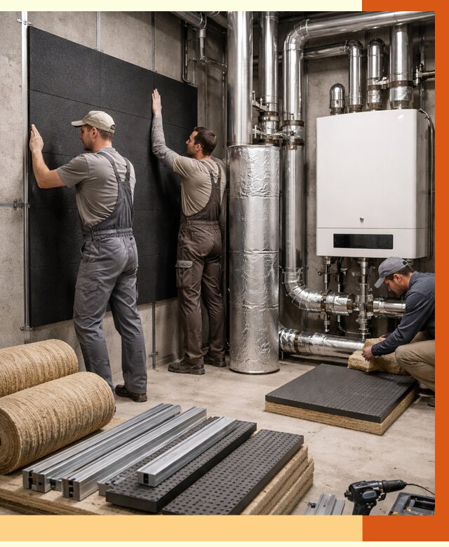 Шумоизоляция котельной в Воркуте от 6683 руб. под ключ | Профессиональная звукоизоляция — ТепломастерВрк