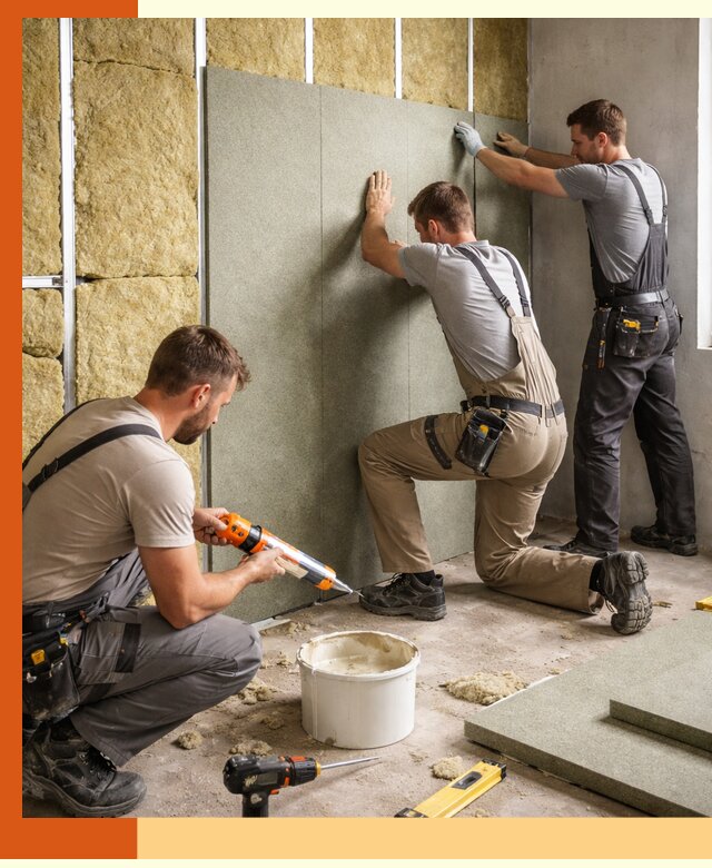 Профессиональная шумоизоляция стен в Воркуте для квартир и домов