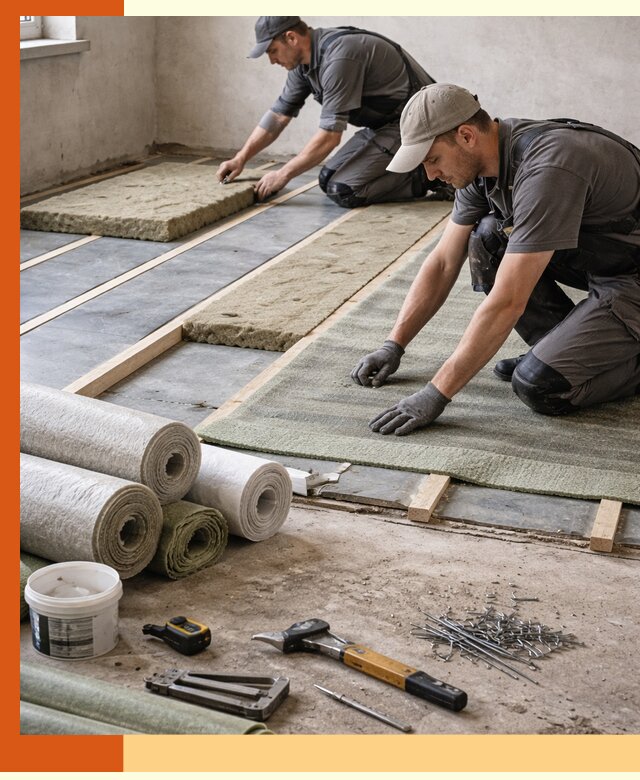 Шумоизоляция пола в Воркуте — профессиональная звукоизоляция помещений