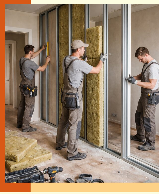 Шумоизоляция межкомнатных перегородок в Воркуте эффективно и надёжно