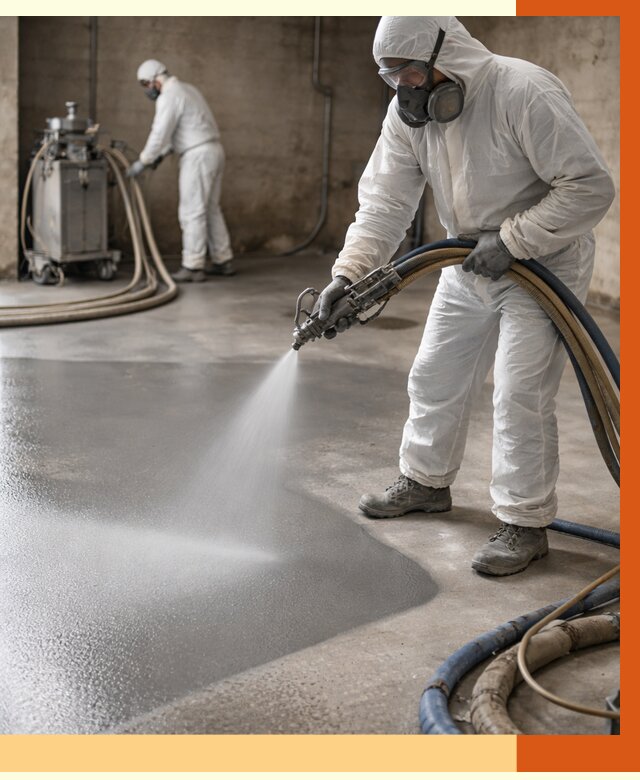 Гидроизоляция полимочевиной в Воркуте от 8739 руб/м² — напыление полимерной гидроизоляции | ТепломастерВрк