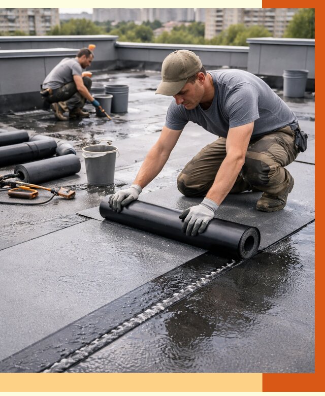 Гидроизоляция плоской кровли в Воркуте от 4626 руб./м2 — профессионально | ТепломастерВрк