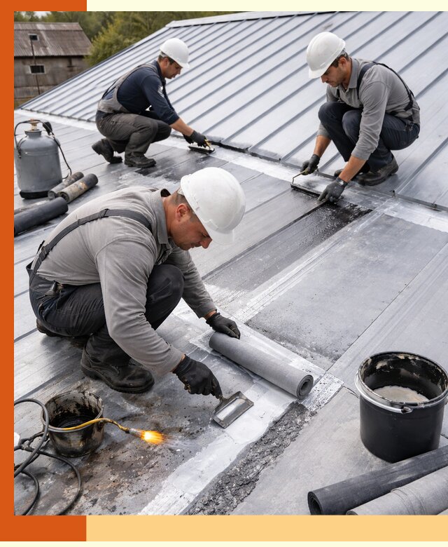 Гидроизоляция металлической кровли с гарантией в Воркуте