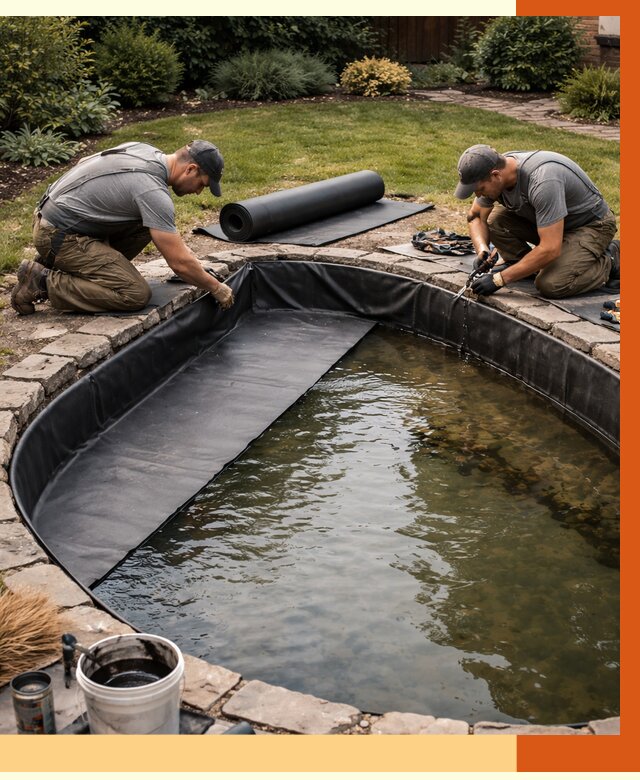 Гидроизоляция пруда в Воркуте от 15422 руб. под ключ | ТепломастерВрк профессионально