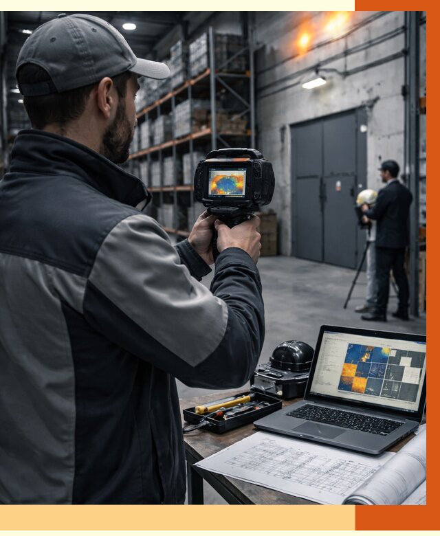 Тепловизионное обследование склада в Воркуте от 6683 руб. | ТепломастерВрк