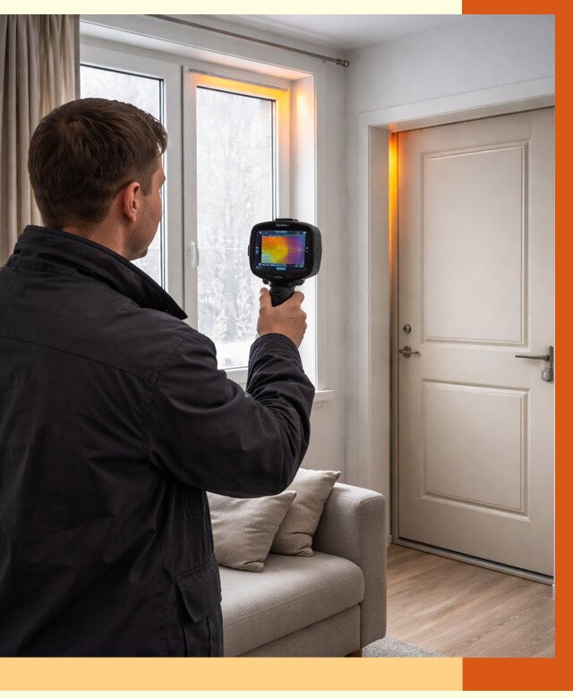Тепловизионное обследование окон и дверей в Воркуте от 4626 руб. | ТепломастерВрк