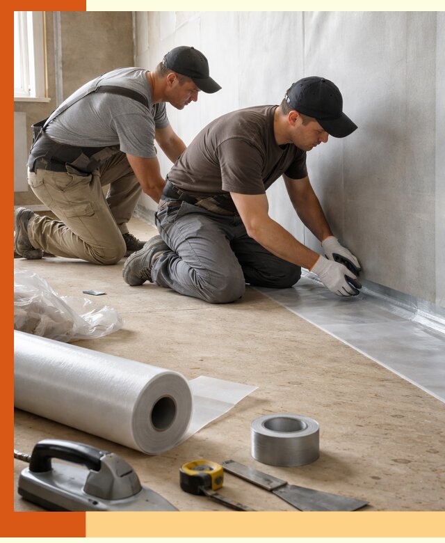 Монтаж пароизоляции для дома и помещений в Воркуте