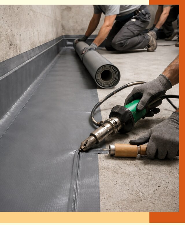 Монтаж гидроизоляционной мембраны в Воркуте от 1023 руб/м2 | ТепломастерВрк