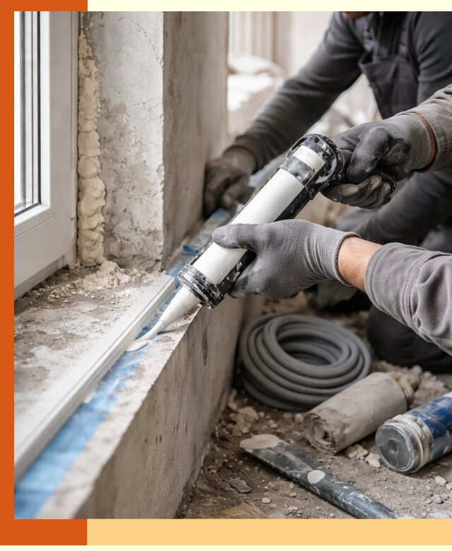 Герметизация стыков и примыканий зданий в Воркуте