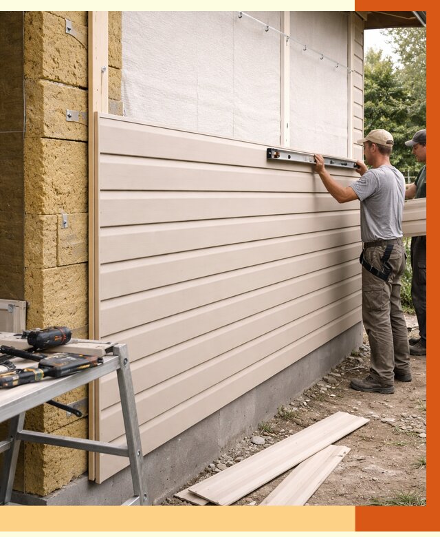 Монтаж сайдинга после утепления в Воркуте от 1902 руб. — обшивка и облицовка | ТепломастерВрк